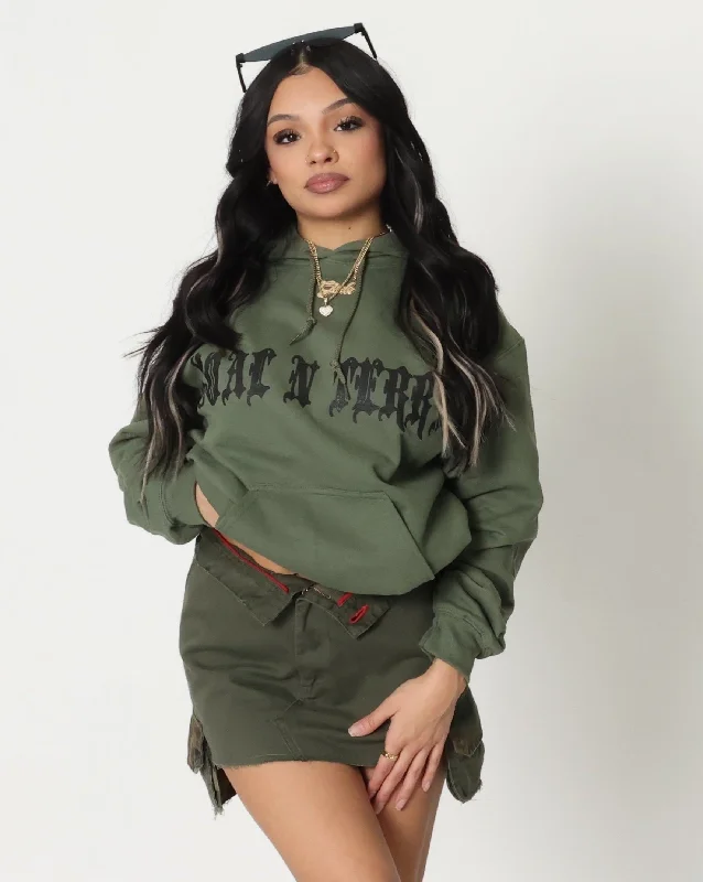 Personalized Design GREEN N BLK MEDI HOODIE