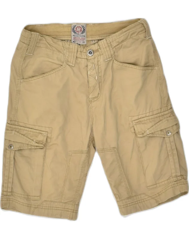 Playful Style PIAZZA ITALIA Womens Cargo Shorts IT 44 Medium W28 Beige Cotton
