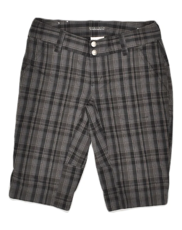 Light And Breathable COLUMBIA Womens Omni-Wick Chino Shorts US 2 XS W28 Grey Check Polyester Light And Breathable COLUMBIA Womens Omni-Wick Chino Shorts US 2 XS W28 Grey Check Polyester