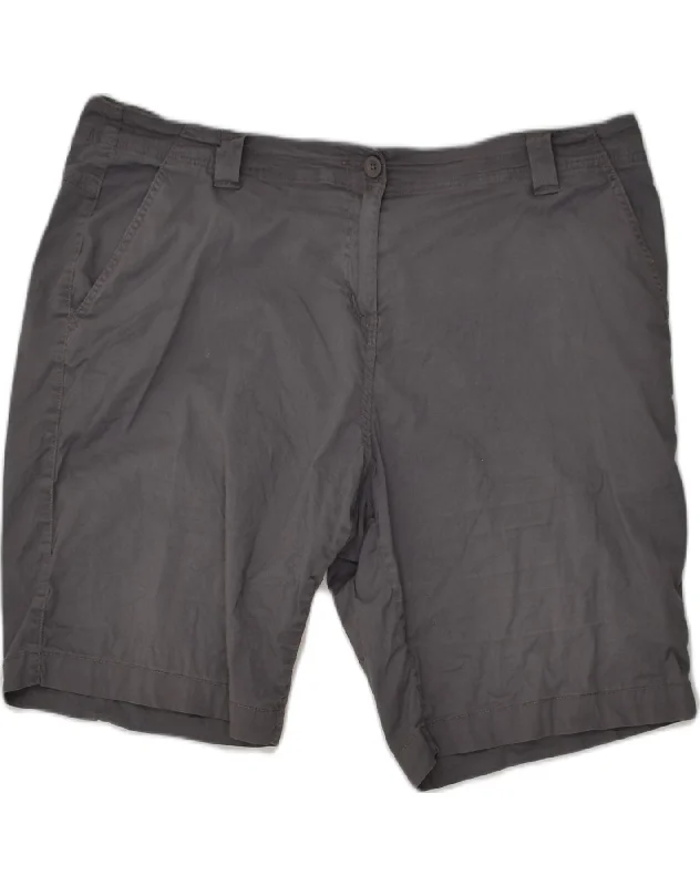 Low-key Luxury MOUNTAIN WAREHOUSE Womens Chino Shorts UK 20 2XL W44 Grey Cotton