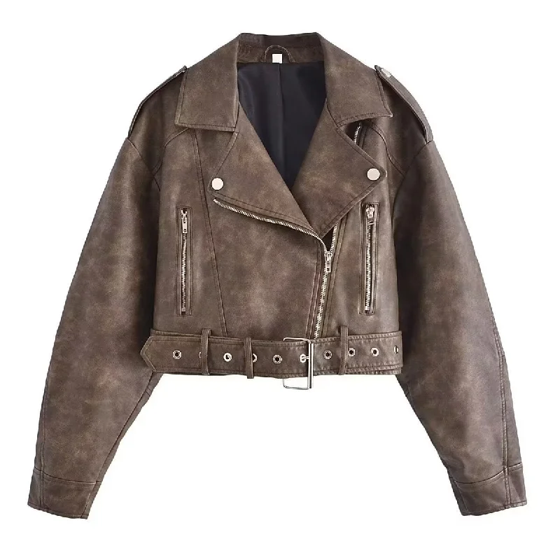 Everyday Comfort Women's Washable Gradient Leather Jacket