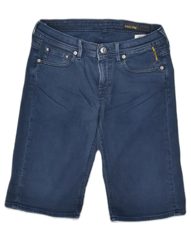 Fashionable and casual MELTIN' POT Womens Denim Shorts W32 Medium Blue Cotton