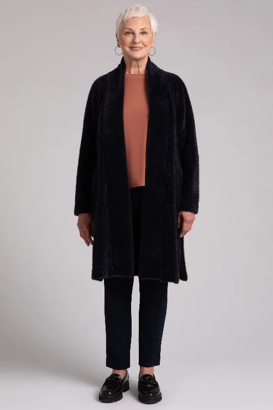 Elegant Style Cozy Everyday Cardigan Long | Navy