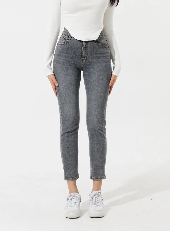 Cozy Vibes High Waist Ankle Jeans IM307