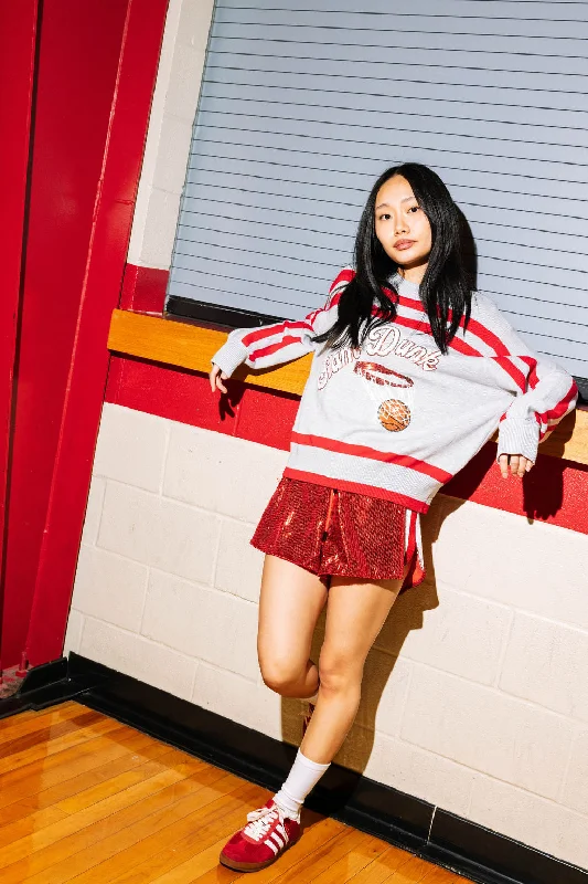 Cool Breeze At Night Grey/Red Slam Dunk Sweater