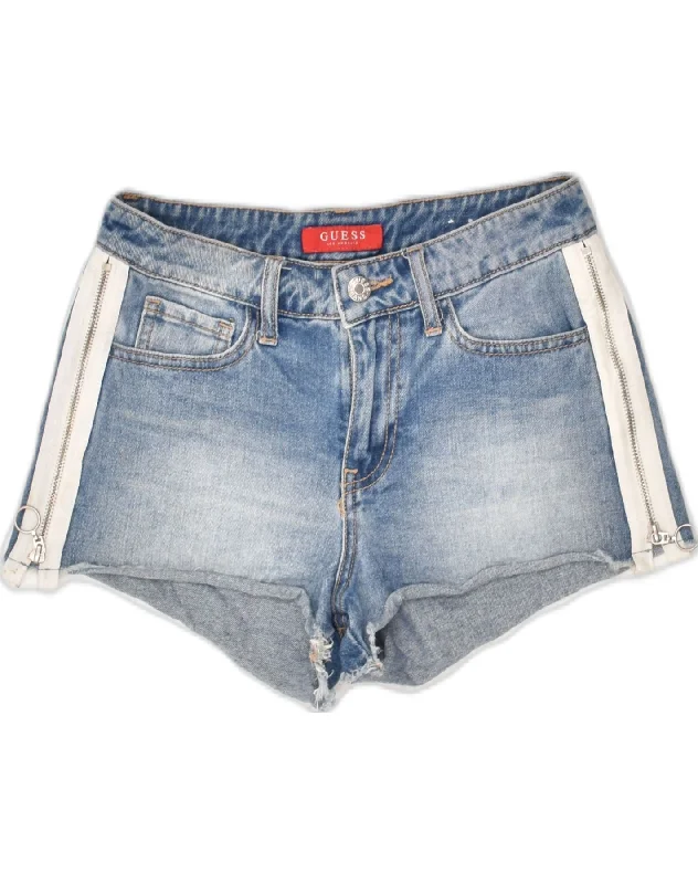 Warm And Comfortable GUESS Womens Denim Shorts W27 Small Blue Cotton