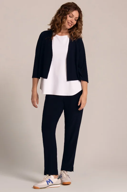 Chic Relaxation V-Neck Bolero | Navy