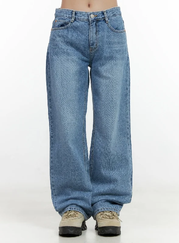 Fashionable and casual Carly Cloud Wide-Leg Jeans ON404