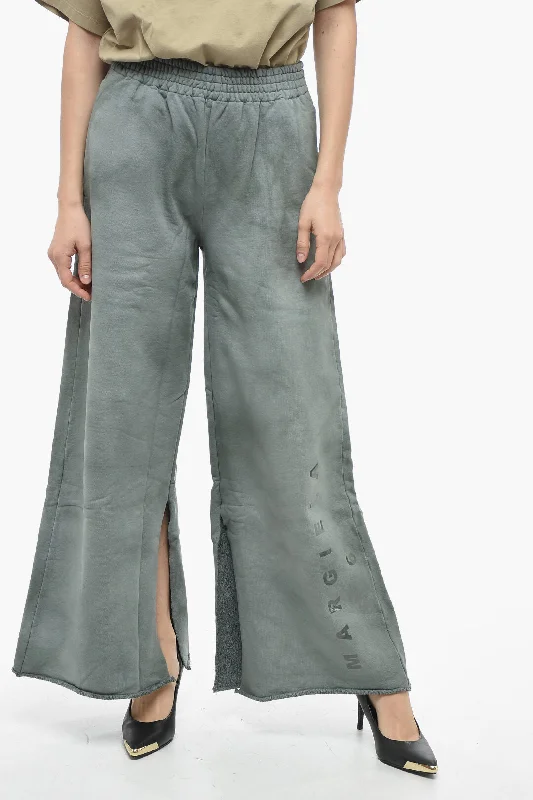 New Season Series Maison Margiela MM6 Brushed Cotton Palazzo Pants with Opened Bottom