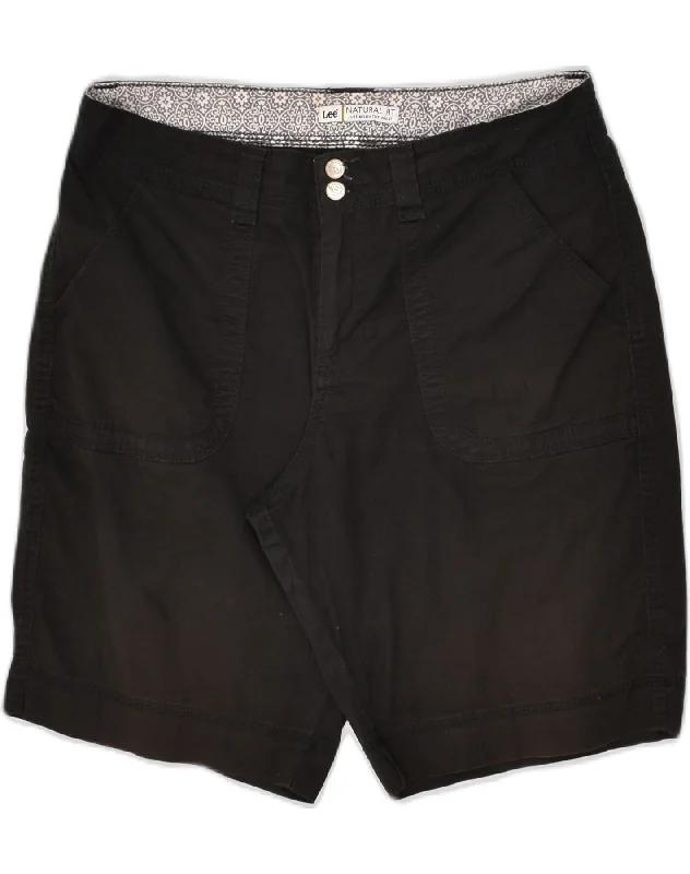 Soft Touch LEE Womens Natural Fit Casual Shorts US 10 Large W32 Black Cotton