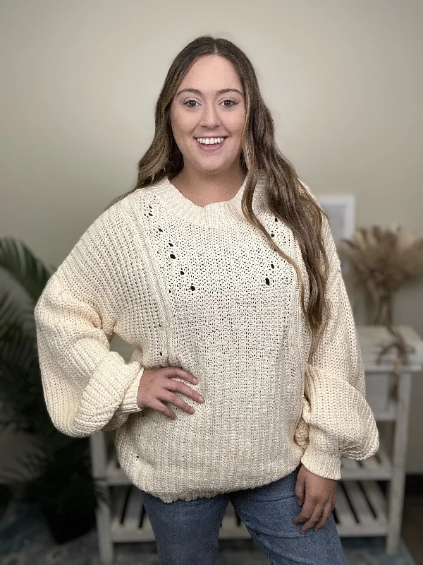 Urban Design Sense Honey, You're Sweeter Women's Bubble Sleeve Sweater
