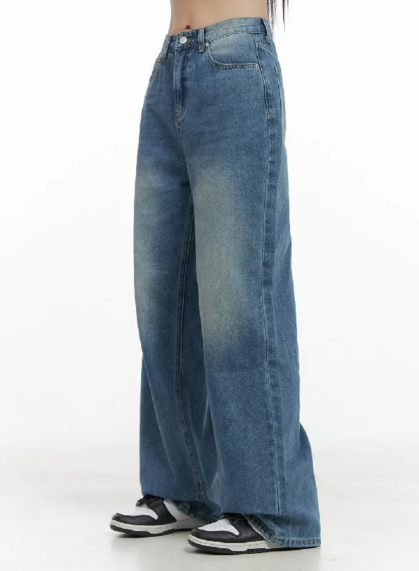 European And American Style Paige Wide Fit Denim Jeans OO401