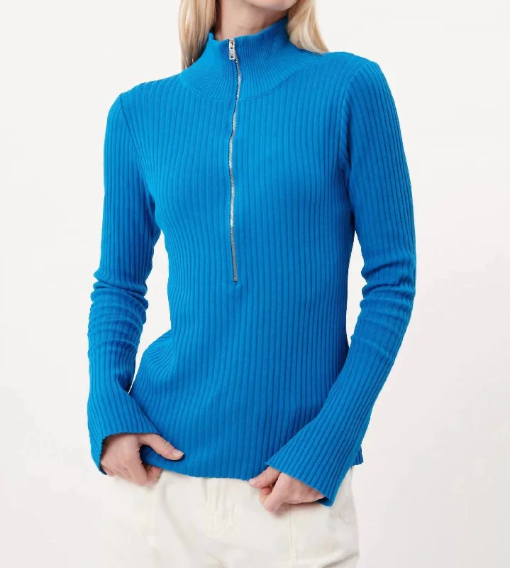 High-end Wear Mai Sweater In Bleu Azur