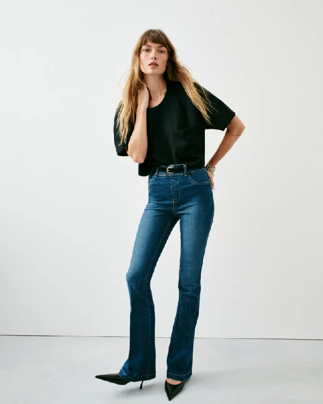 Dressing Tips Spanx Every Wear Flare Jeans Authentic  Blue