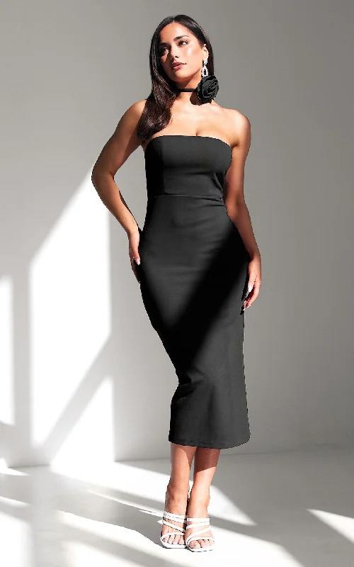 Comfortable Jackets Ruby Jane Midi Dress - Black