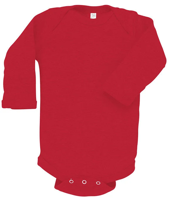 Modern Chic 4411 - Rabbit Skins Infant Long-Sleeve Bodysuit | Red
