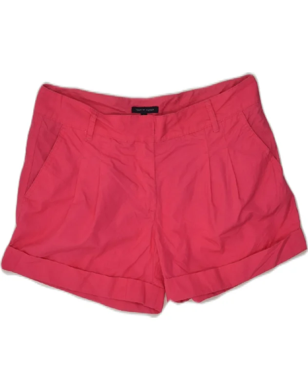 Printed pattern TOMMY HILFIGER Womens Chino Shorts US 6 Medium W30 Pink Cotton