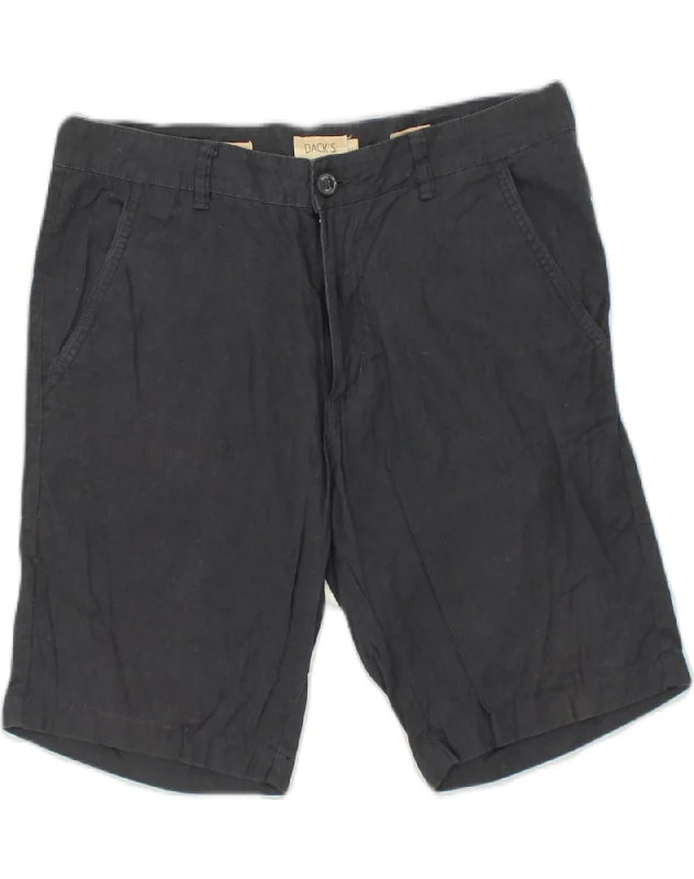 Fresh And Natural DACK'S Womens Regular Fit Chino Shorts IT 48 XL W36 Navy Blue Linen Fresh And Natural DACK'S Womens Regular Fit Chino Shorts IT 48 XL W36 Navy Blue Linen