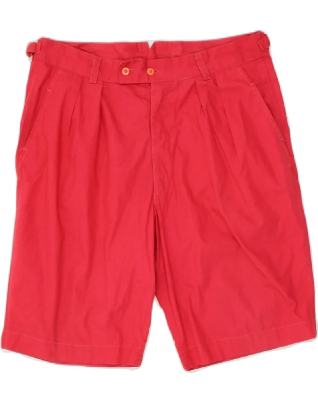 New Products VINTAGE Womens Casual Shorts IT 52 XL W36 Red Cotton