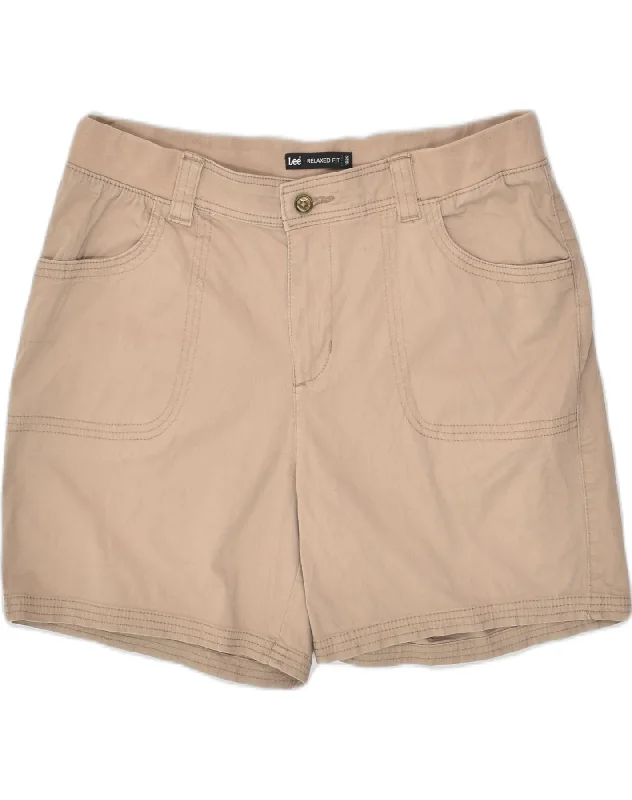Youthful Vitality LEE Womens Relaxed Fit Casual Shorts US 14 XL W36 Brown Cotton