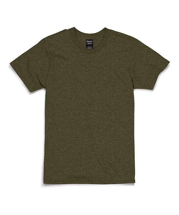 Single-shoulder Neck Design 4980 - Hanes Adult nano-T® T-Shirt | Military Green Heather