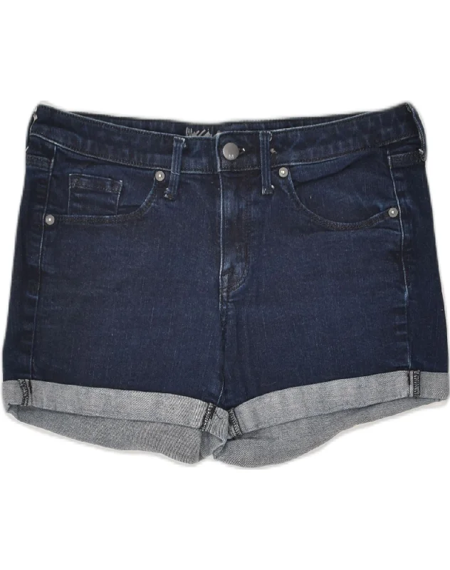 Party Wear MOSSIMO Womens Mid Rise Denim Shorts US 4 Small W27  Navy Blue Cotton