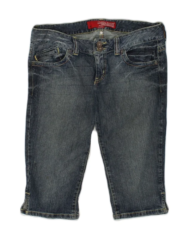 Layered Comfort GUESS Womens Denim Shorts W29 Medium  Blue Cotton