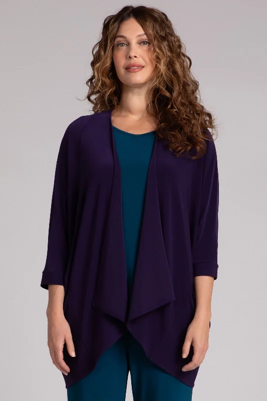 Sports Comfort Style Matrix Cardigan | Blackberry