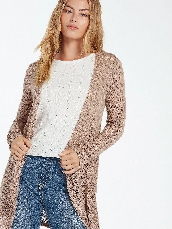 Personal Charm Go Go Wrap Cardigan - Stone