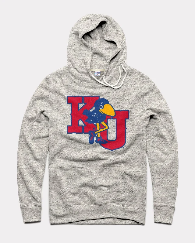Fashion Classic Kansas Marching Jayhawks Athletic Grey Hoodie