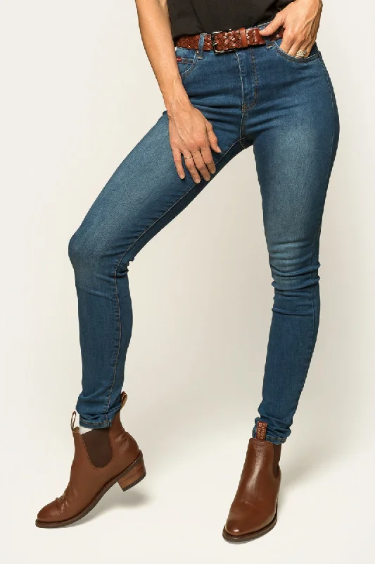 Street Letter Style Sammy Womens High Rise Skinny Jeans - Vintage Blue Wash
