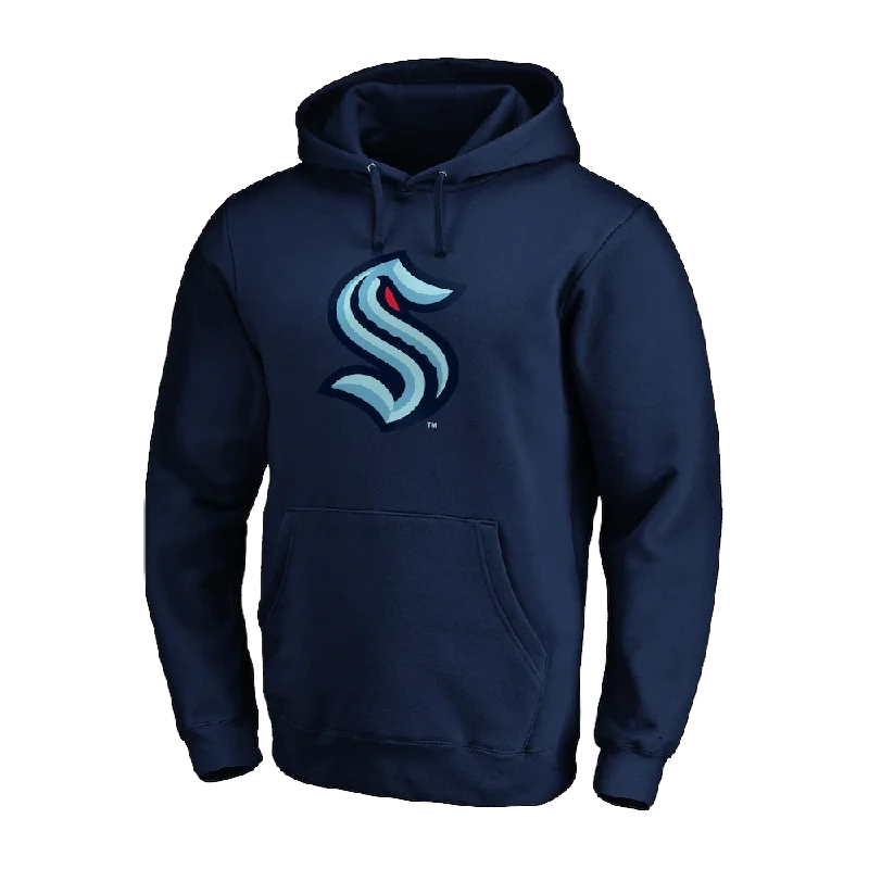 Cozy Chic Seattle Kraken Fanatics Primary Logo Mens Hoodie