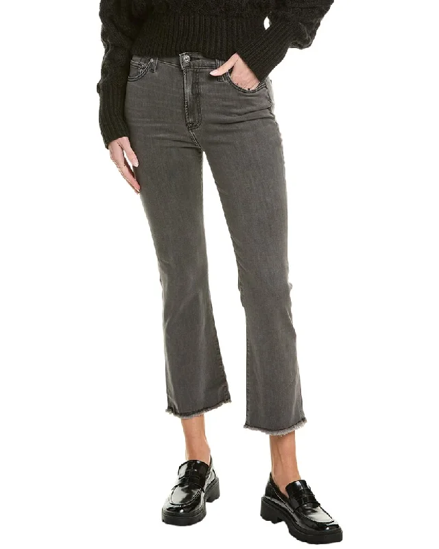 Comfortable Fashion 7 For All Mankind High-Waist Wash Black Slim Kick Jean