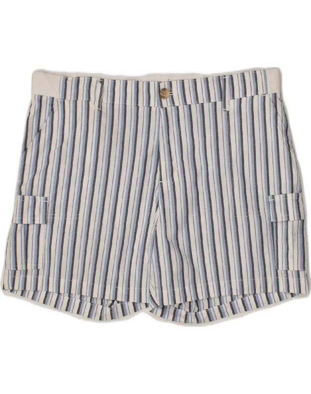 Free and comfortable LEE Womens Mid Rise Regular Fit Cargo Shorts US 16 2XL W38 Blue Pinstripe Free and comfortable LEE Womens Mid Rise Regular Fit Cargo Shorts US 16 2XL W38 Blue Pinstripe