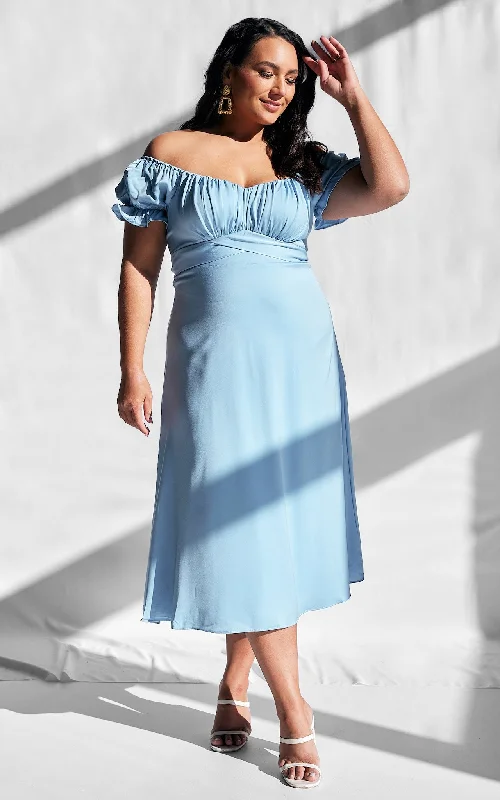 Classic Series Jolene Midi Dress - Dusty Blue