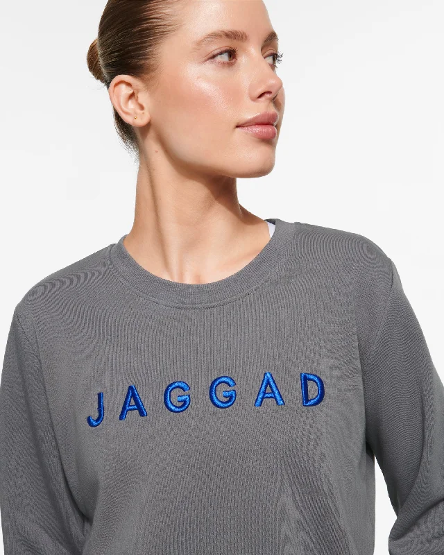 Economic Outlook BLOCK CLASSIC SWEATER  STEEL