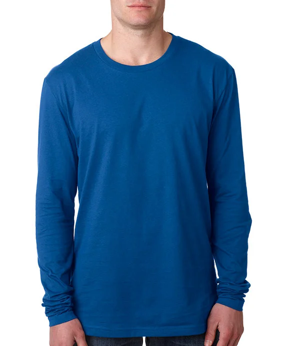 Round neck design N3601 - Next Level Mens Premium Fitted Long Sleeve Crew Neck T-Shirt | Cool Blue Round neck design N3601 - Next Level Mens Premium Fitted Long Sleeve Crew Neck T-Shirt | Cool Blue