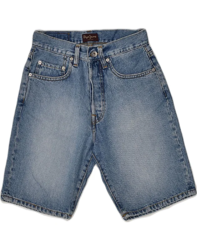 Advanced Design PEPE JEANS Womens High Waist Denim Shorts W28 Medium Blue Cotton