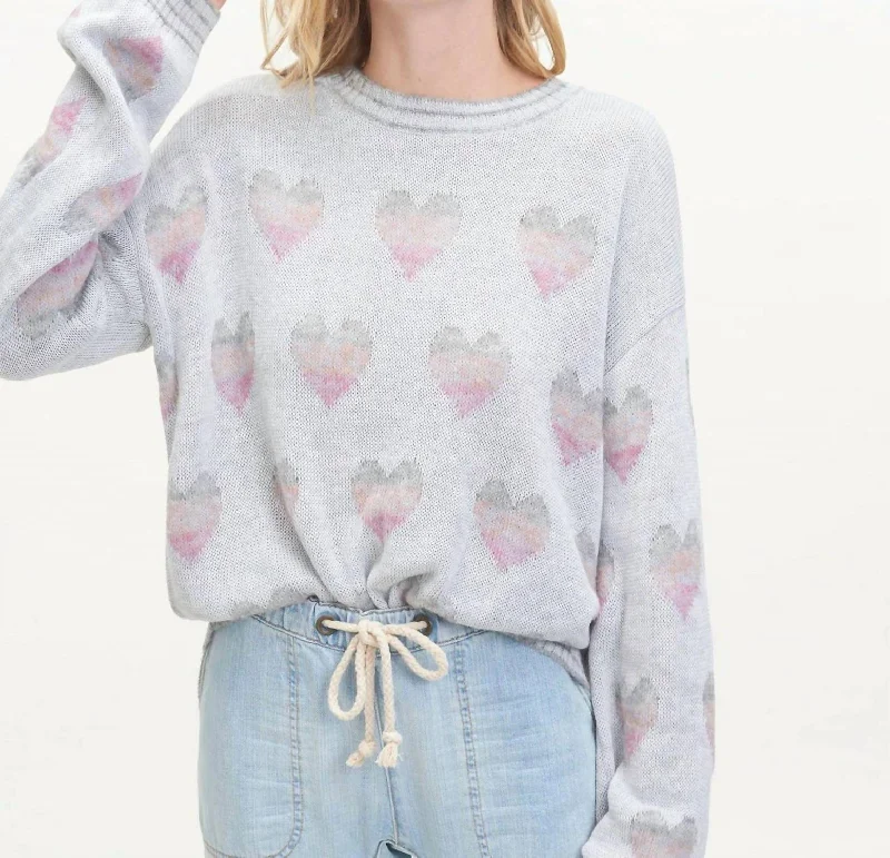 Slim Fit Gracie Instaria Sweater In Mid Heather Grey