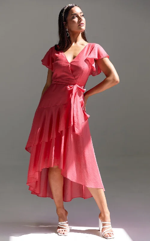 Style Design Sophia Maxi Dress - Watermelon Red