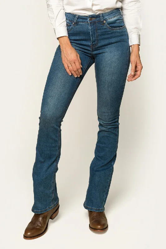 Fresh Comfort Penny Womens High-Rise Bootleg Jeans - Vintage Blue Wash