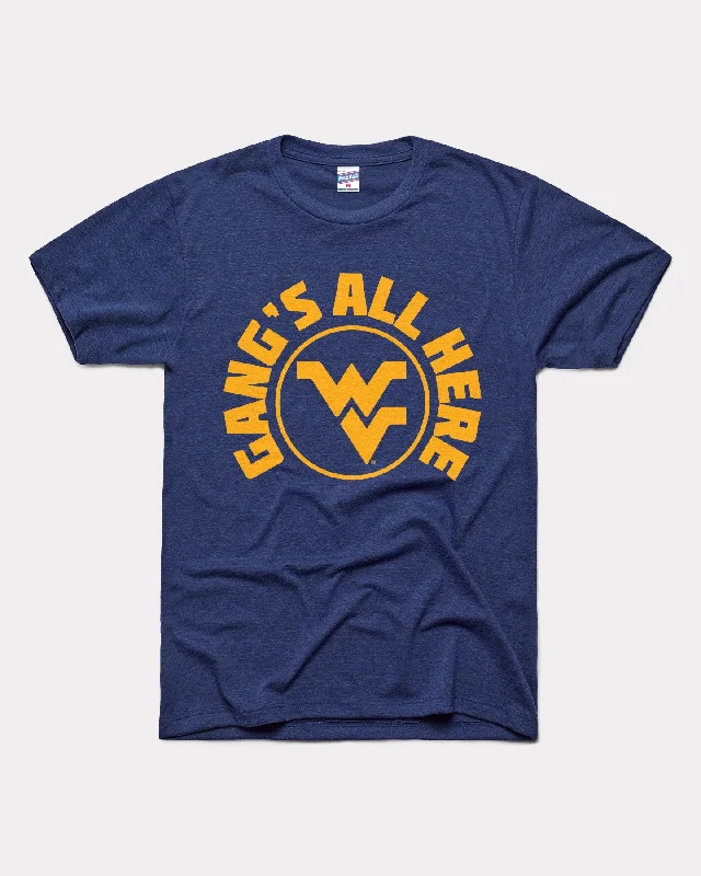 Sporty Elegance Gang's All Here WVU Navy T-Shirt