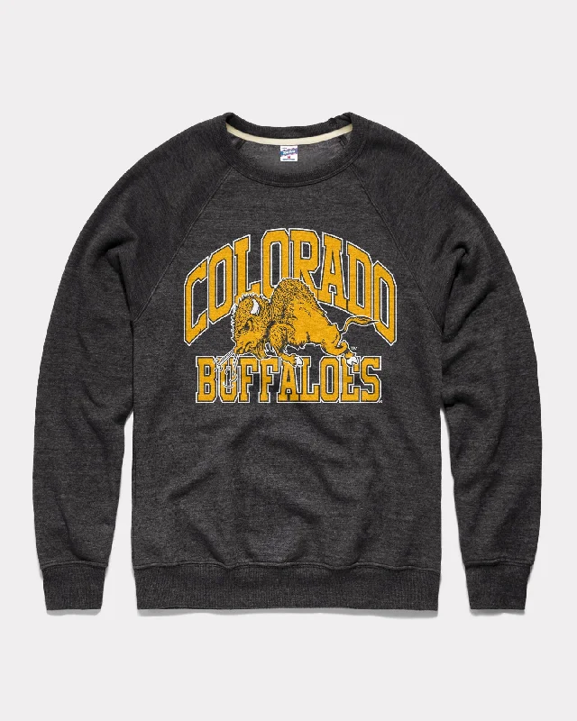 Summer Selection Colorado Buffaloes Mascot Arch Black Crewneck