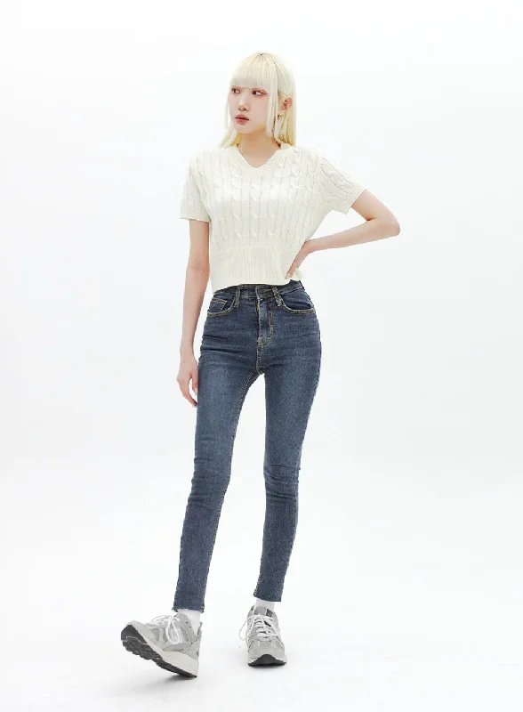 Casual Elegance Skinny Ankle Jeans BA321