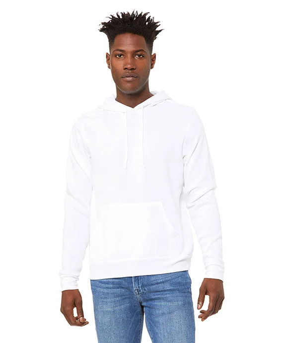 Fashionable Ease 3719 - Bella + Canvas Unisex Sponge Fleece Pullover Hooded Sweatshirt | DTG White Fashionable Ease 3719 - Bella + Canvas Unisex Sponge Fleece Pullover Hooded Sweatshirt | DTG White