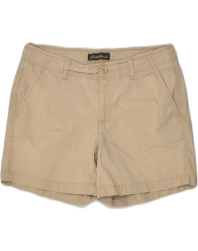 Bottom And Versatile EDDIE BAUER Womens Chino Shorts US 8 Medium W32  Beige Cotton