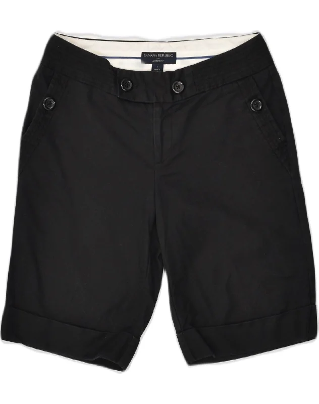British casual BANANA REPUBLIC Womens Jackson Chino Shorts US 2 XS W30  Black Cotton