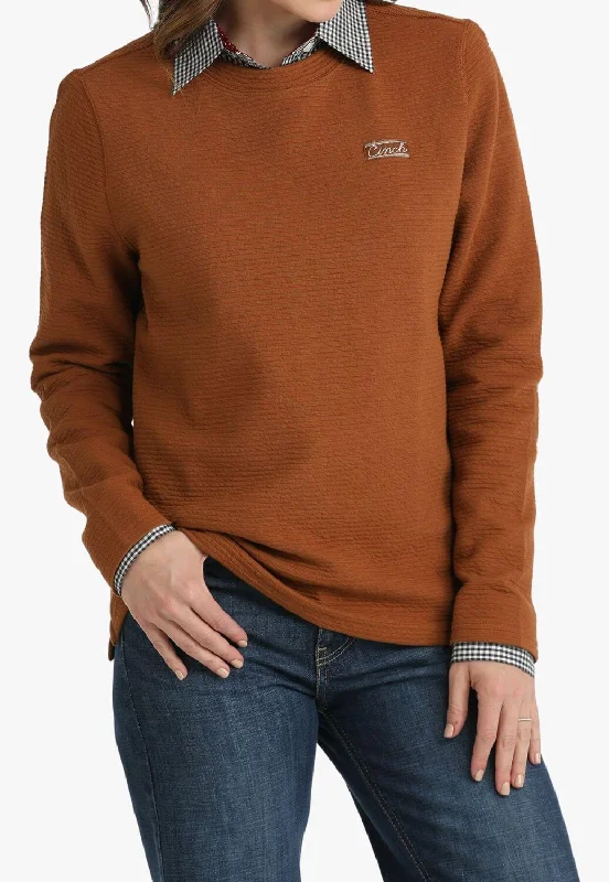 Easy Fashion Cinch Womens Textured Sweatshirt