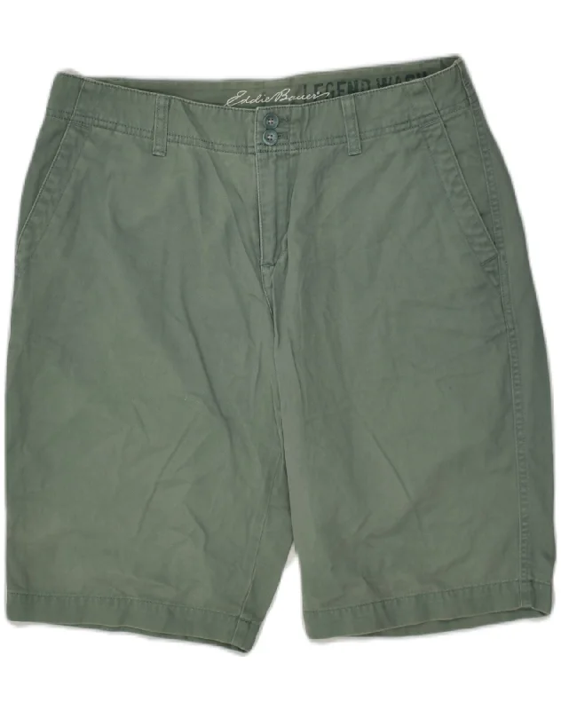 Sports Jumpsuit EDDIE BAUER Womens Chino Shorts US 8 Medium W32  Green Cotton
