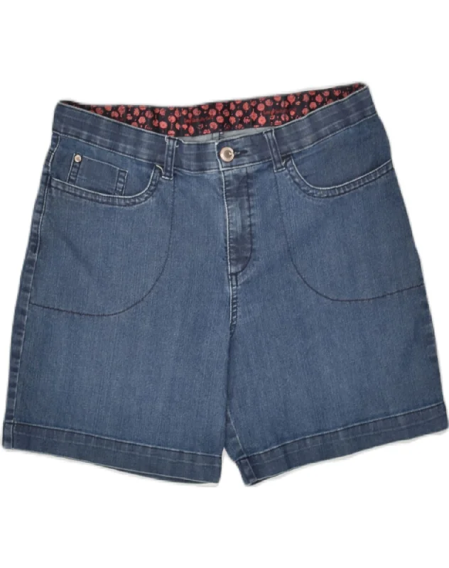 Street Graffiti Design LEE Womens Denim Shorts US 14 XL W36 Navy Blue Cotton